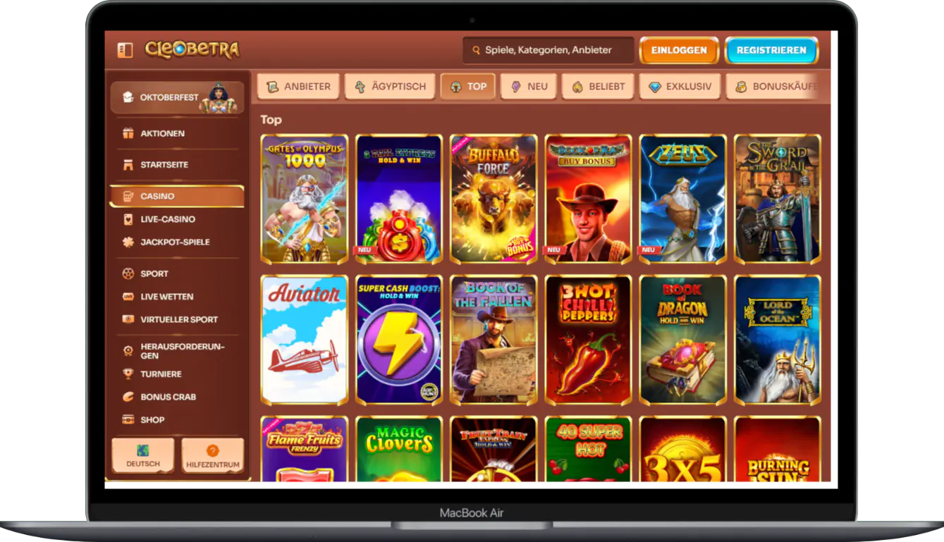 Top Spiele bei Cleobetra Casino